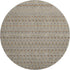 8' X 8' Taupe Copper And Gold Striped Washable Round Rug With UV Protection