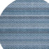 8' X 8' Denim Blue Gray And Sky Blue Striped Washable Round Rug With UV Protection