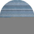 8' X 8' Denim Blue Gray And Sky Blue Striped Washable Round Rug With UV Protection