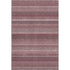5' X 8' Burgundy Merlot And Pink Striped Washable Area Rug With UV Protection