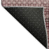 5' X 8' Burgundy Merlot And Pink Striped Washable Area Rug With UV Protection