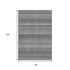 8' Gray Silver And Charcoal Striped Washable Area Rug With UV Protection