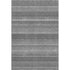 8' Gray Silver And Charcoal Striped Washable Area Rug With UV Protection
