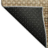 8' X 8' Rust Beige And Taupe Striped Washable Round Rug With UV Protection
