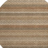 8' X 8' Rust Beige And Taupe Striped Washable Round Rug With UV Protection