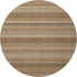 8' X 8' Rust Beige And Taupe Striped Washable Round Rug With UV Protection
