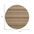 8' X 8' Rust Beige And Taupe Striped Washable Round Rug With UV Protection