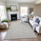 9' X 12' Beige And Ivory Geometric Washable Area Rug With UV Protection