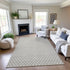 9' X 12' Beige And Ivory Geometric Washable Area Rug With UV Protection
