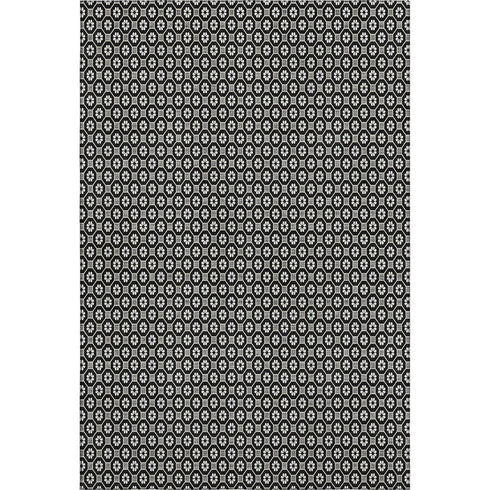 5' X 8' Black Gray And Silver Geometric Washable Area Rug With UV Protection