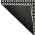 8' X 8' Black Gray And Silver Geometric Washable Round Rug With UV Protection