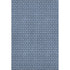 5' X 8' Blue And Ivory Geometric Washable Area Rug With UV Protection