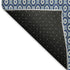 5' X 8' Blue And Ivory Geometric Washable Area Rug With UV Protection