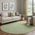 8' X 8' Green Gray And Ivory Geometric Washable Round Rug With UV Protection