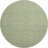 8' X 8' Green Gray And Ivory Geometric Washable Round Rug With UV Protection