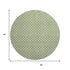 8' X 8' Green Gray And Ivory Geometric Washable Round Rug With UV Protection