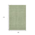 9' X 12' Green Gray And Ivory Geometric Washable Area Rug With UV Protection