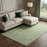 9' X 12' Green Gray And Ivory Geometric Washable Area Rug With UV Protection