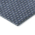 8' X 8' Navy Blue Gray And Silver Geometric Washable Round Rug With UV Protection