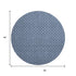 8' X 8' Navy Blue Gray And Silver Geometric Washable Round Rug With UV Protection