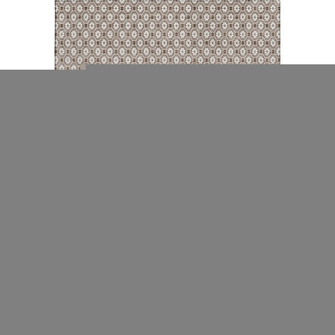 8' Taupe Brown And Ivory Geometric Washable Area Rug With UV Protection