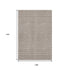 9' X 12' Taupe Brown And Ivory Geometric Washable Area Rug With UV Protection