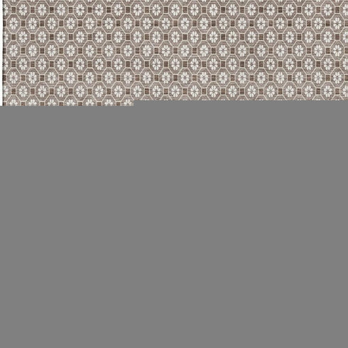 9' X 12' Taupe Brown And Ivory Geometric Washable Area Rug With UV Protection