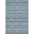 5' X 8' Denim Blue Ivory And Teal Geometric Washable Area Rug With UV Protection