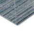 5' X 8' Denim Blue Ivory And Teal Geometric Washable Area Rug With UV Protection