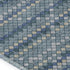 5' X 8' Denim Blue Ivory And Teal Geometric Washable Area Rug With UV Protection