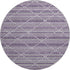 8' X 8' Purple Gray And Ivory Geometric Washable Round Rug With UV Protection