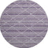 8' X 8' Purple Gray And Ivory Geometric Washable Round Rug With UV Protection