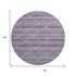 8' X 8' Purple Gray And Ivory Geometric Washable Round Rug With UV Protection