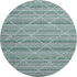 8' X 8' Teal Ivory And Lavender Geometric Washable Round Rug With UV Protection