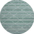 8' X 8' Teal Ivory And Lavender Geometric Washable Round Rug With UV Protection