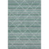 9' X 12' Teal Ivory And Lavender Geometric Washable Area Rug With UV Protection