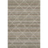 8' Taupe Brown And Ivory Geometric Washable Area Rug With UV Protection