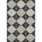 5' X 8' Black Silver And Gray Floral Washable Area Rug With UV Protection