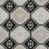 5' X 8' Black Silver And Gray Floral Washable Area Rug With UV Protection