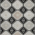 5' X 8' Black Silver And Gray Floral Washable Area Rug With UV Protection