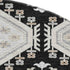 8' X 8' Black Silver And Gray Floral Washable Round Rug With UV Protection