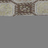 5' X 8' Chocolate Beige And Blue Floral Washable Area Rug With UV Protection