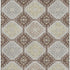 5' X 8' Chocolate Beige And Blue Floral Washable Area Rug With UV Protection