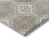 8' X 8' Ivory Brown And Gray Floral Washable Round Rug With UV Protection