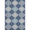 5' X 8' Navy Blue And Ivory Floral Washable Area Rug With UV Protection