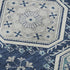 5' X 8' Navy Blue And Ivory Floral Washable Area Rug With UV Protection