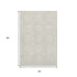 5' X 8' Beige Ivory And Taupe Geometric Washable Area Rug With UV Protection