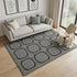 5' X 8' Black Ivory And Gray Geometric Washable Area Rug With UV Protection