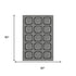 5' X 8' Black Ivory And Gray Geometric Washable Area Rug With UV Protection
