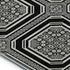 5' X 8' Black Ivory And Gray Geometric Washable Area Rug With UV Protection